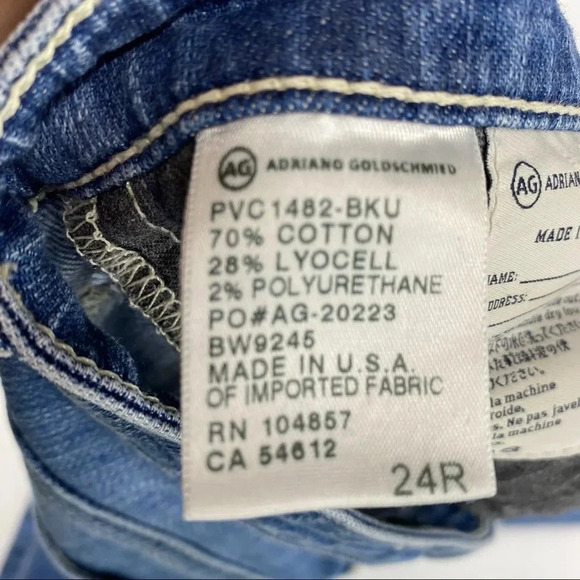 Adriano Goldschmied AG Stevie Ankle Petite Jeans Women's 24R Raw Hem Light Wash - Picture 5 of 7
